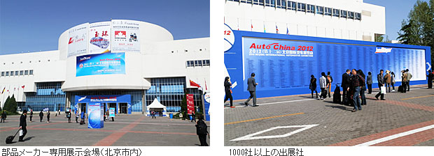 部品メーカー専用展示会場（北京市内）／1000社以上の出展社